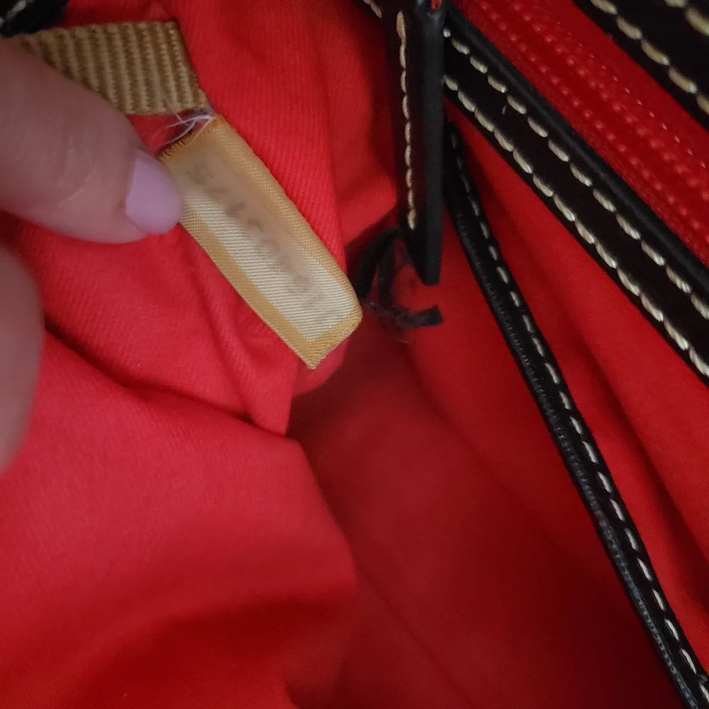 DOONEY & BOURKE Saffiano Leather Darcy Satchel Double Handles Removable Strap - Picture 14 of 16